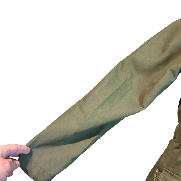 Cat & Jack Kids Jacket SZ L 10-12 Khaki Green Long Sleeve Lined Hooded  Utility - Picture 13 of 13